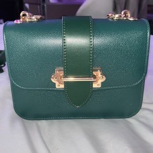 Small green handbag